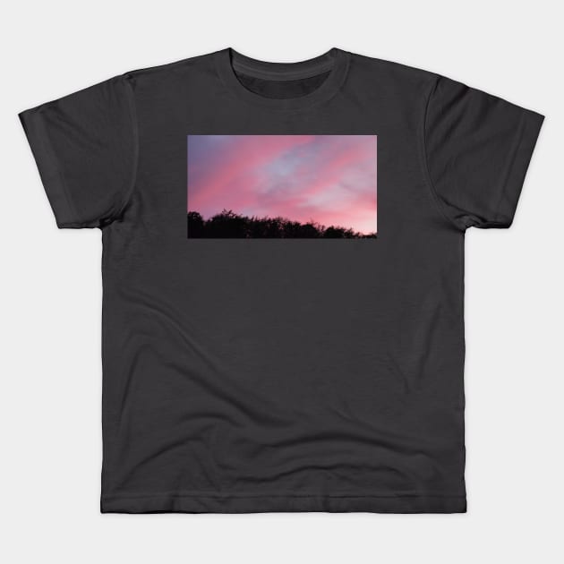 Pink Evening Sky Kids T-Shirt by craftydesigns